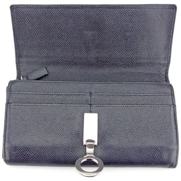 BVLGARI Long Wallet Bulgari Bulgari Leather Authentic USED - Picture 4 of 8
